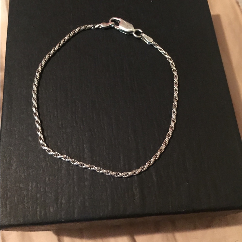 .925 SILVER rope bracelet 7”